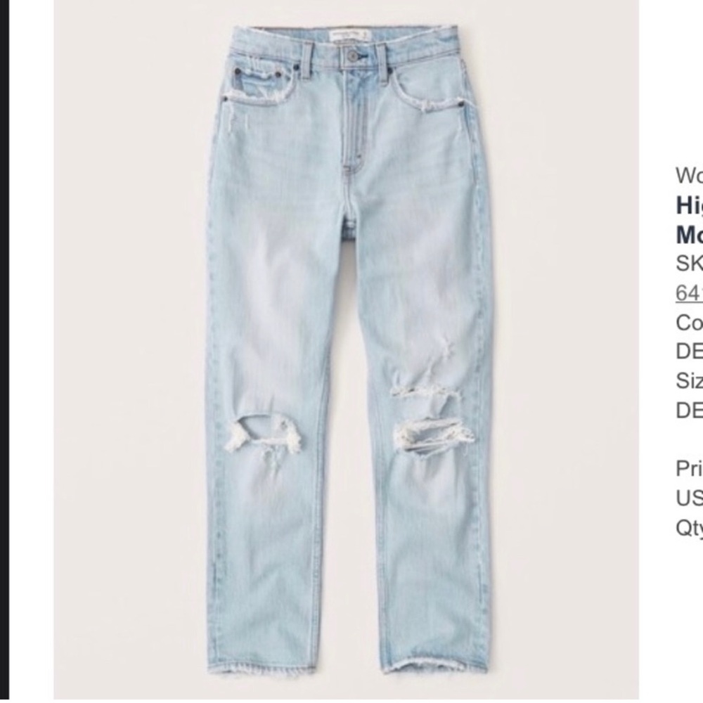 AF High Rise Mom Jeans Sz 26/2